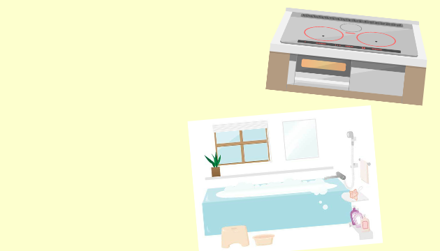 エアコンのイラスト。電気工事ぺージへのリンク