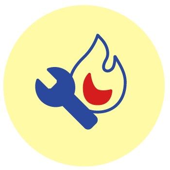 ガス工事のイラスト
