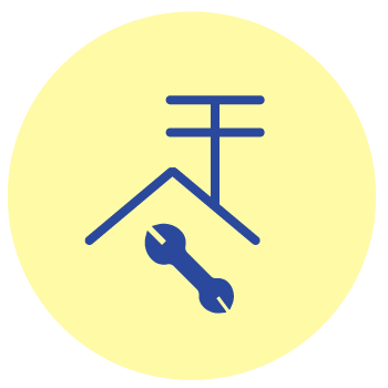 アンテナの設置・撤去のイラスト